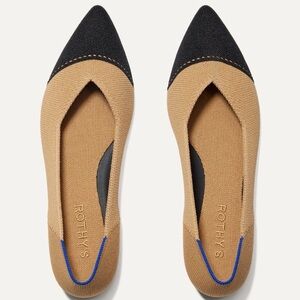 Rothy's Tan and Black Women's Flats